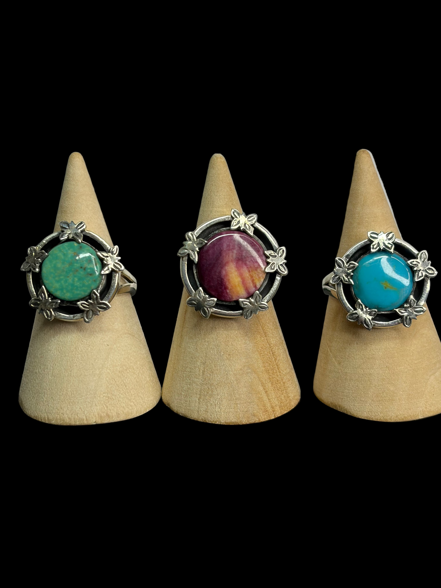 Handcrafted Butterfly Border Rings