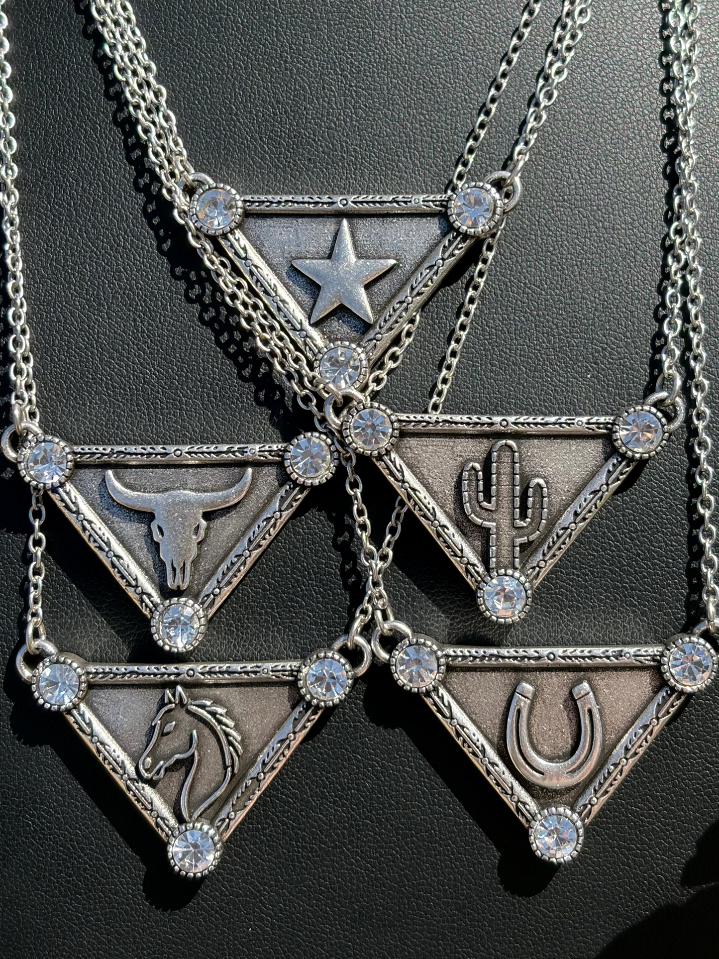 Desert Steel Western Designer Tag Necklace
