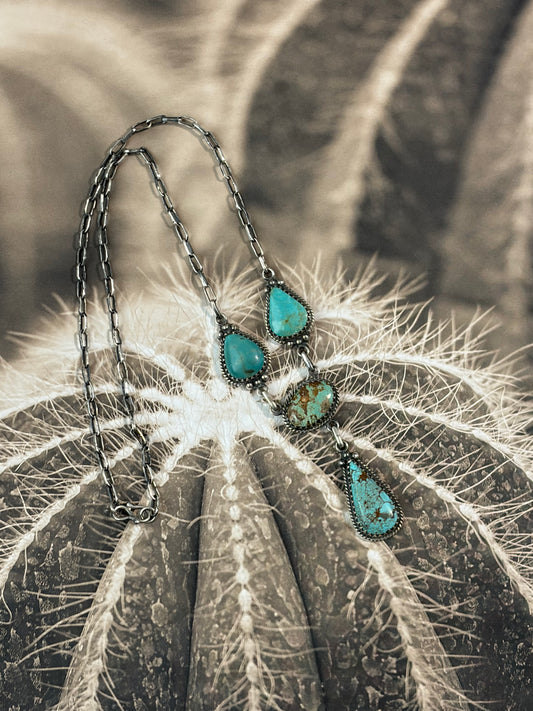 Handcrafted Mine 8 Drop Necklace