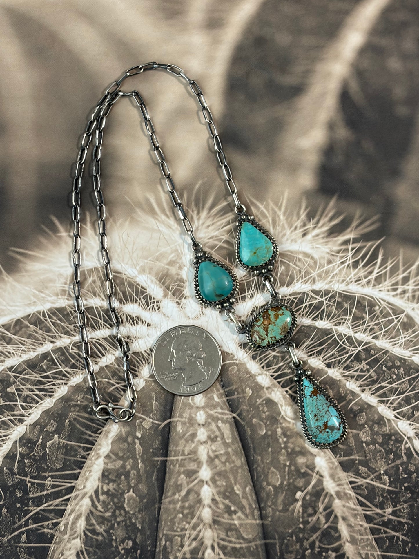 Handcrafted Mine 8 Drop Necklace
