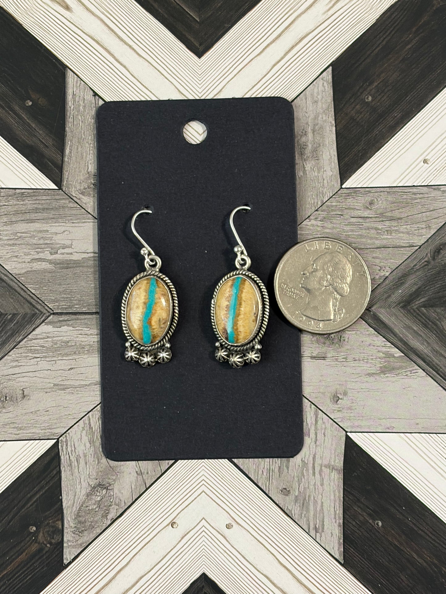 Royston Ribbon TurquoiseDangle Earrings