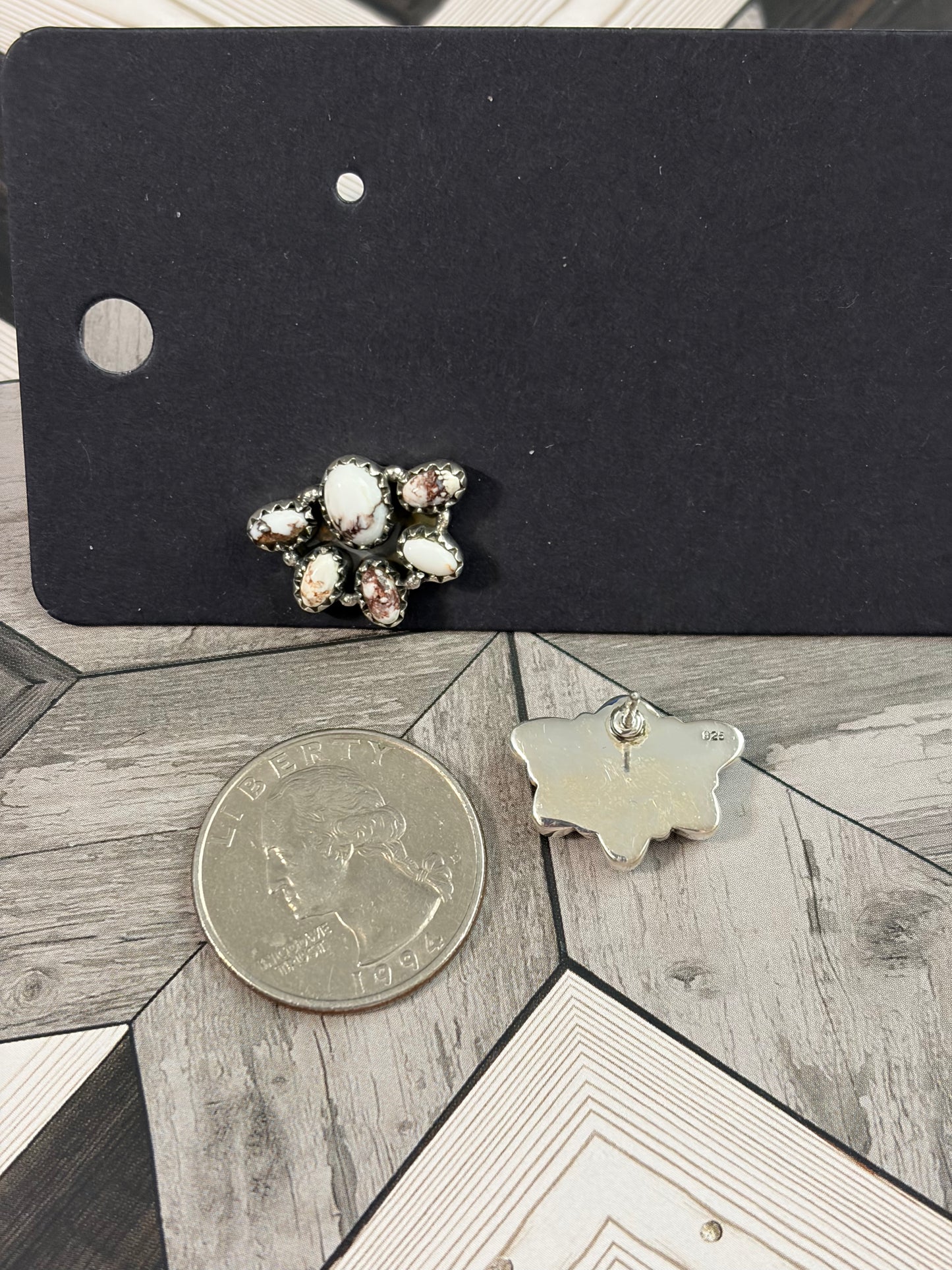 Wild Horse Jasper Half Cluster Earrings