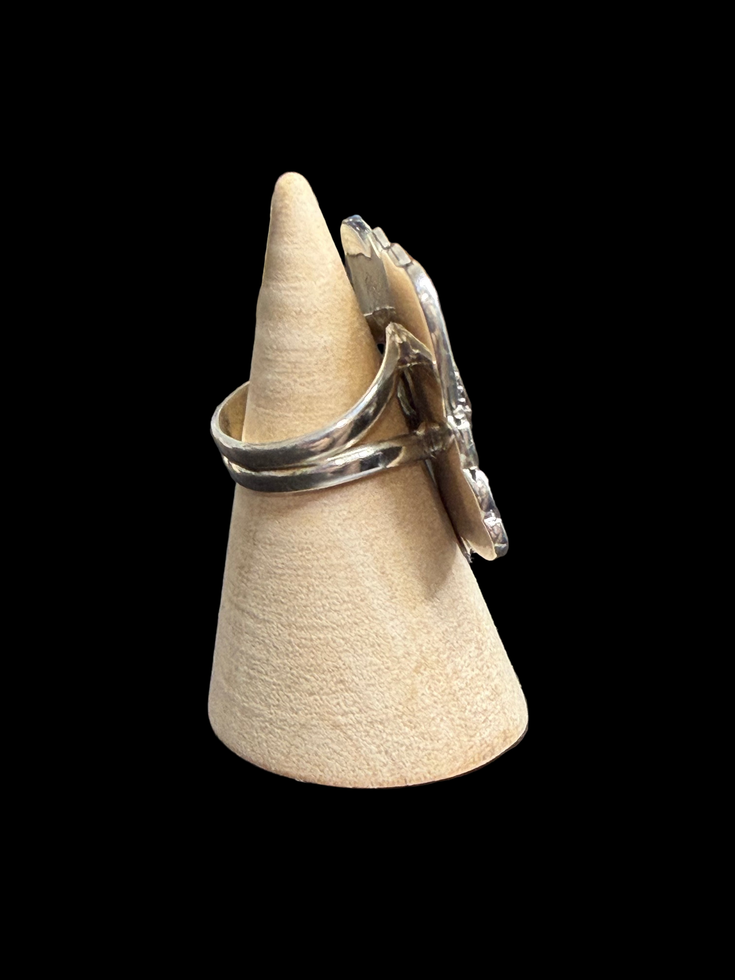 Ammolite Sterling Silver Ring - size 5