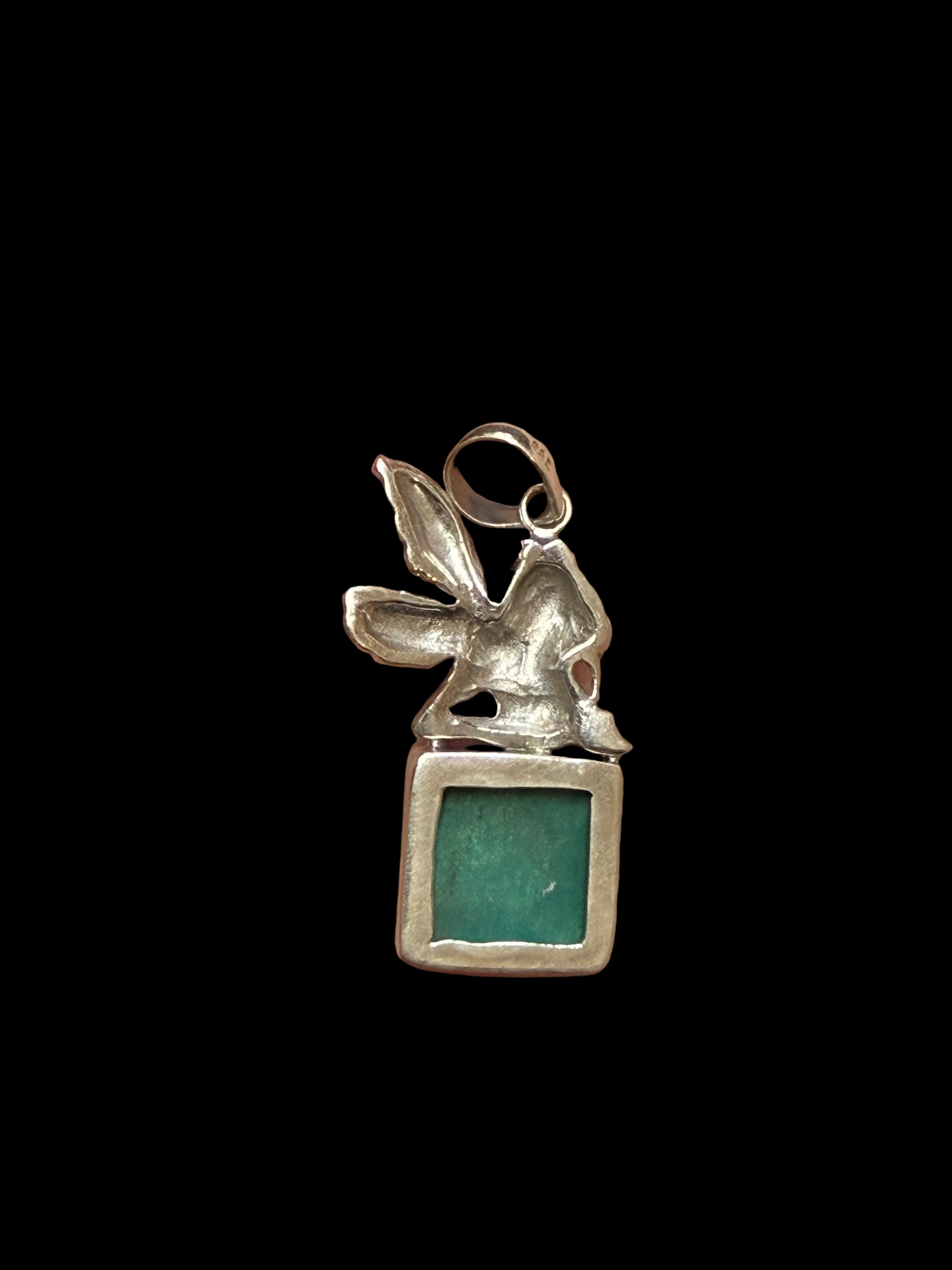 Turquoise & Fairy Sterling Pendant