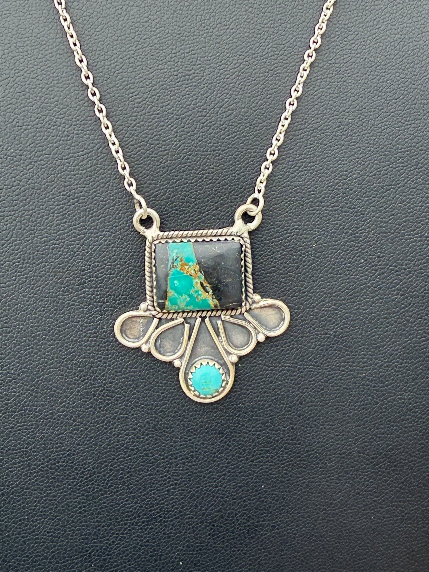 Black Jack & Kingman Turquoise Necklace