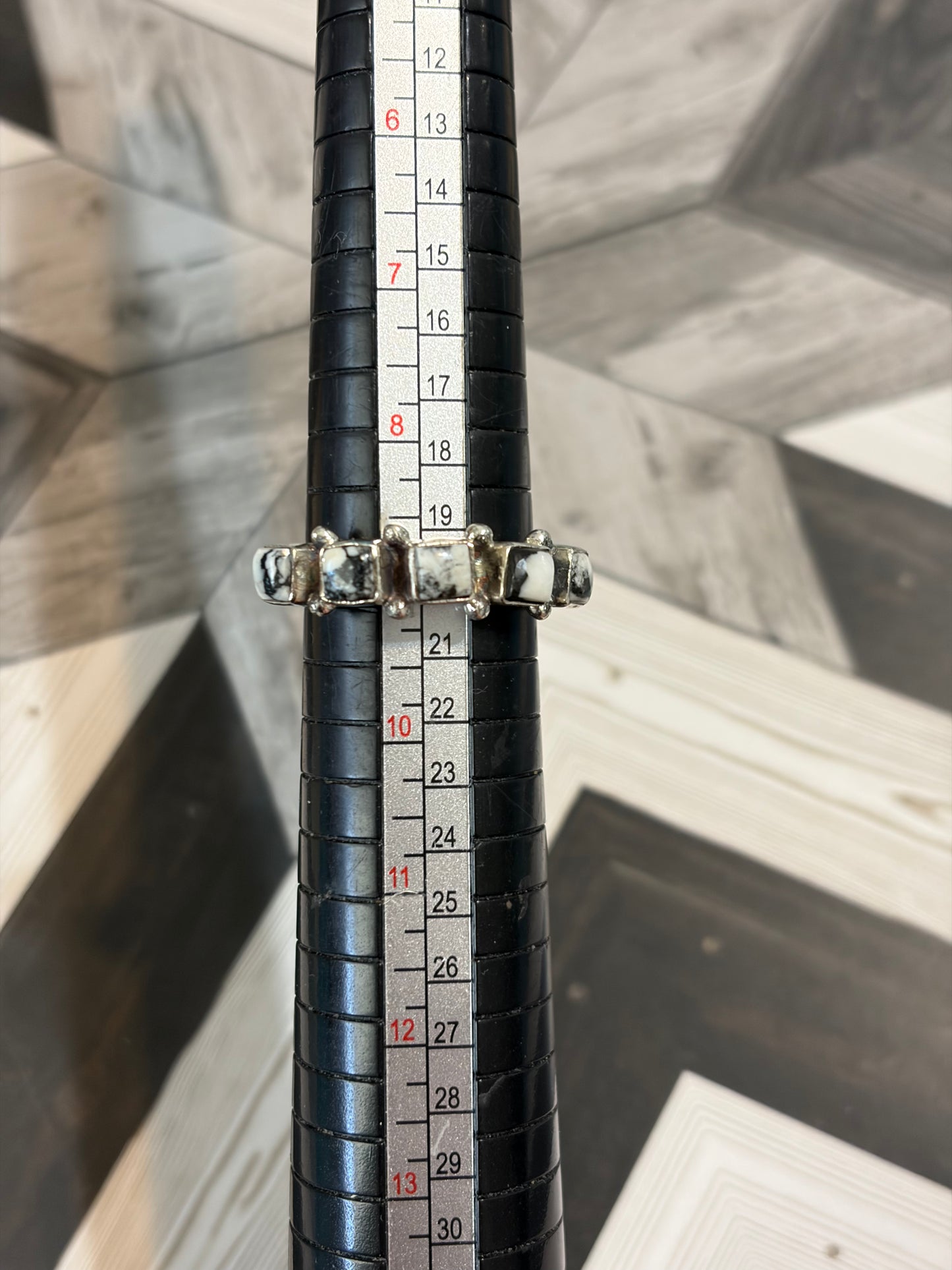 White Buffalo 5-Stone Band Rings