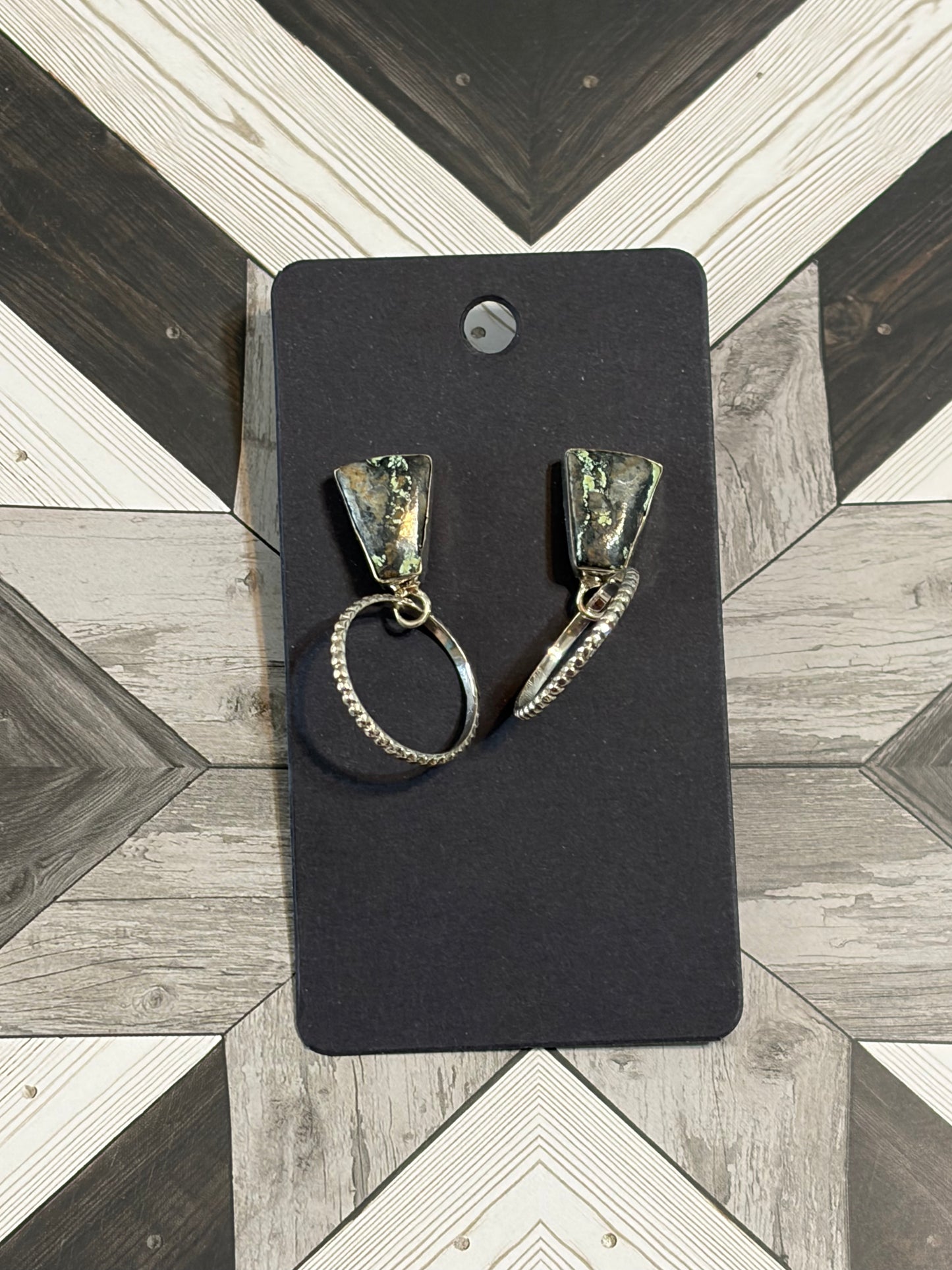 Blackjack Post Hoop Earrings