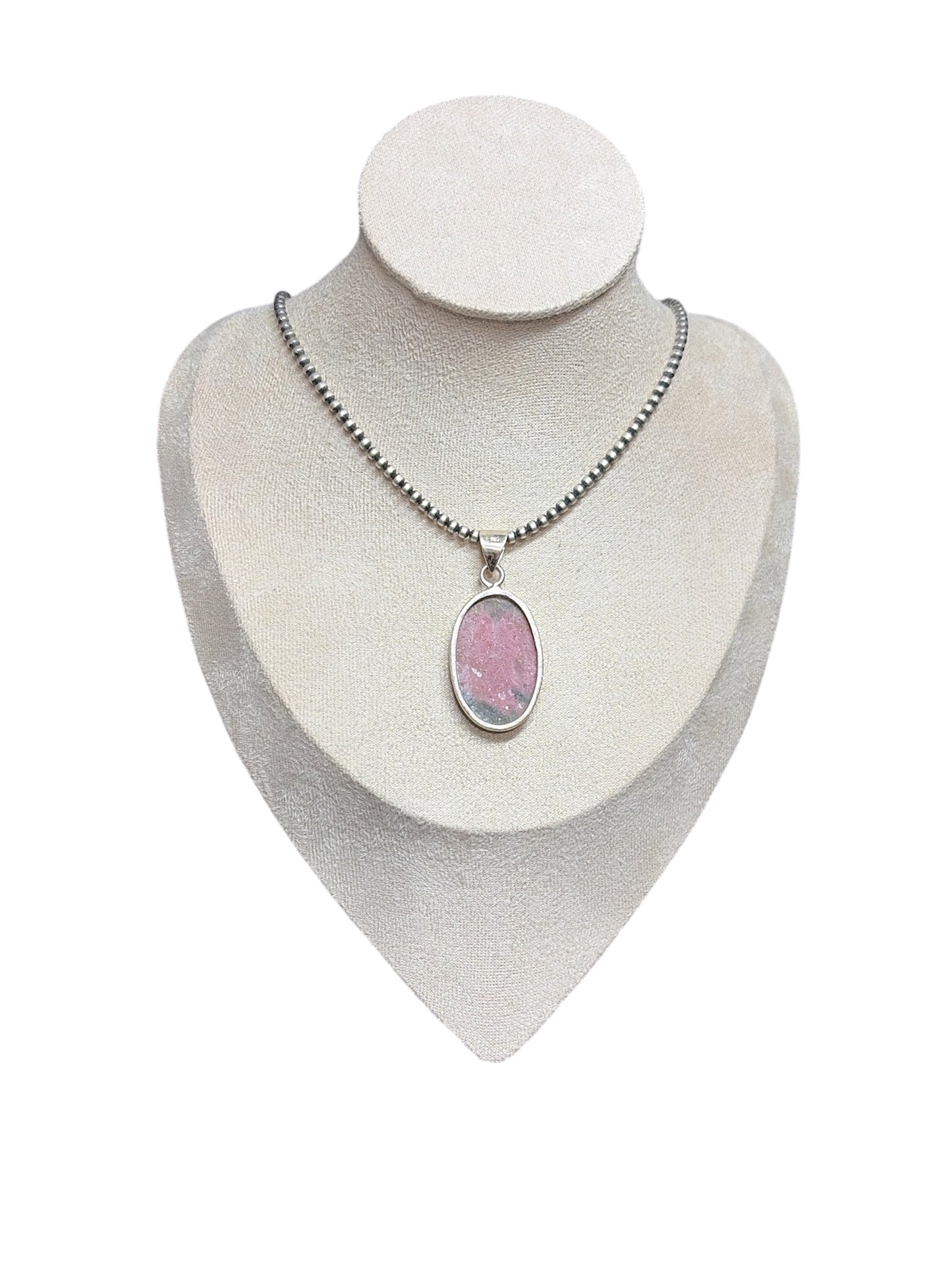 Rhodonite Sterling Silver Pendant