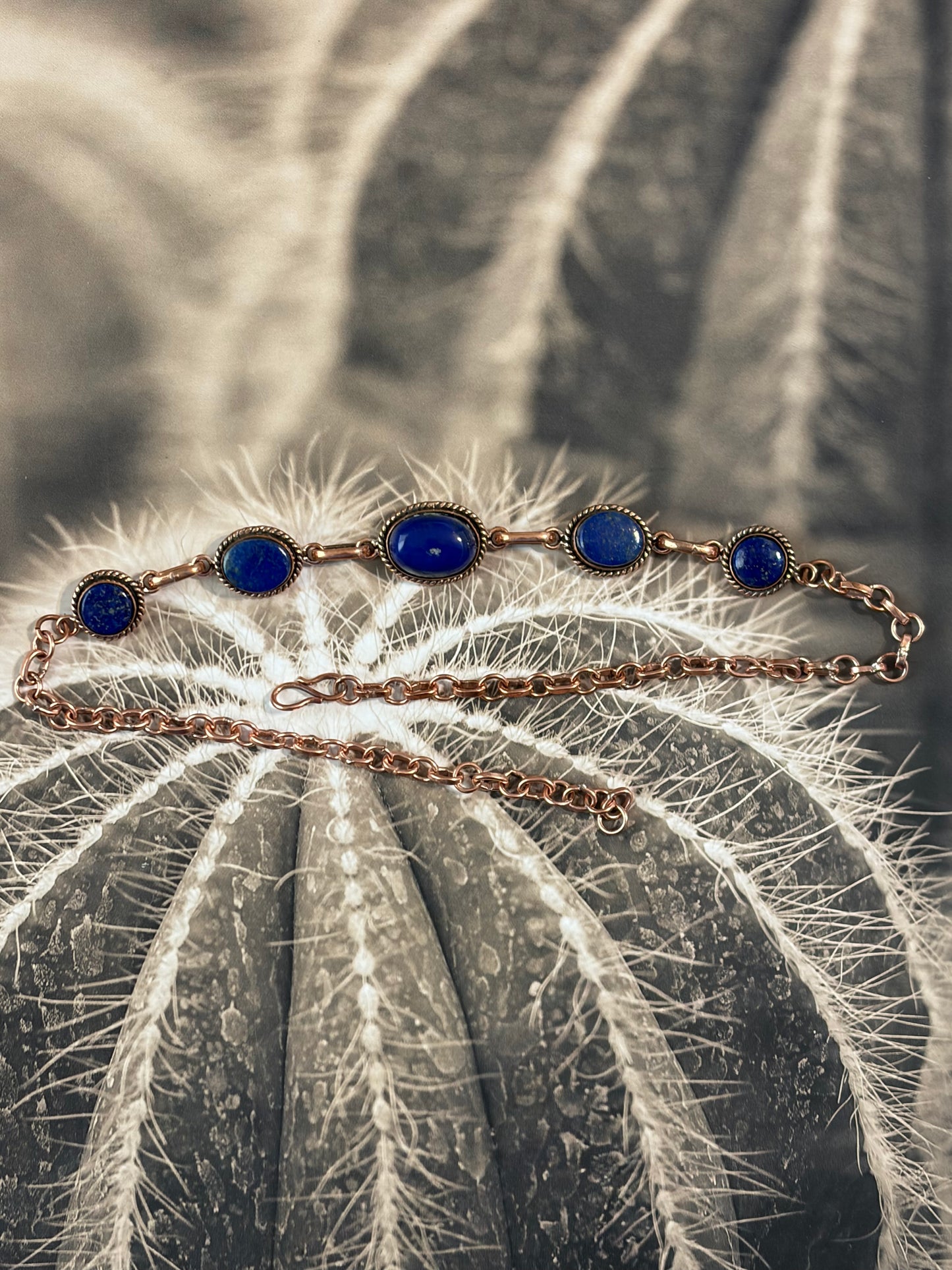 COPPER - 5 Stone Choker Necklaces