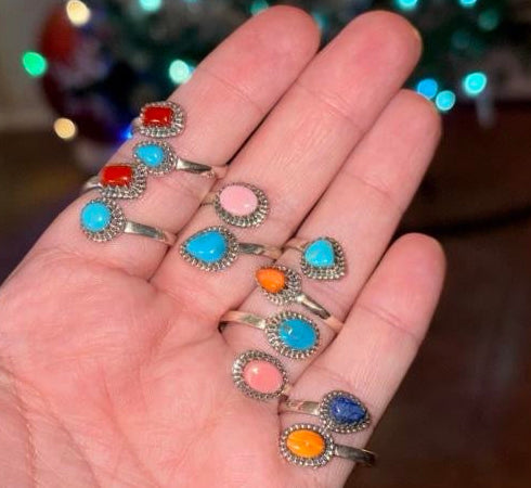 Southwestern Sterling Silver Rings - Adjustable