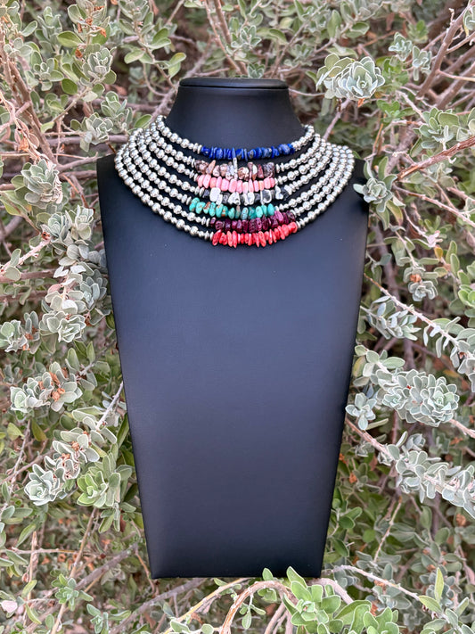 The Desert Steel Confetti Necklace