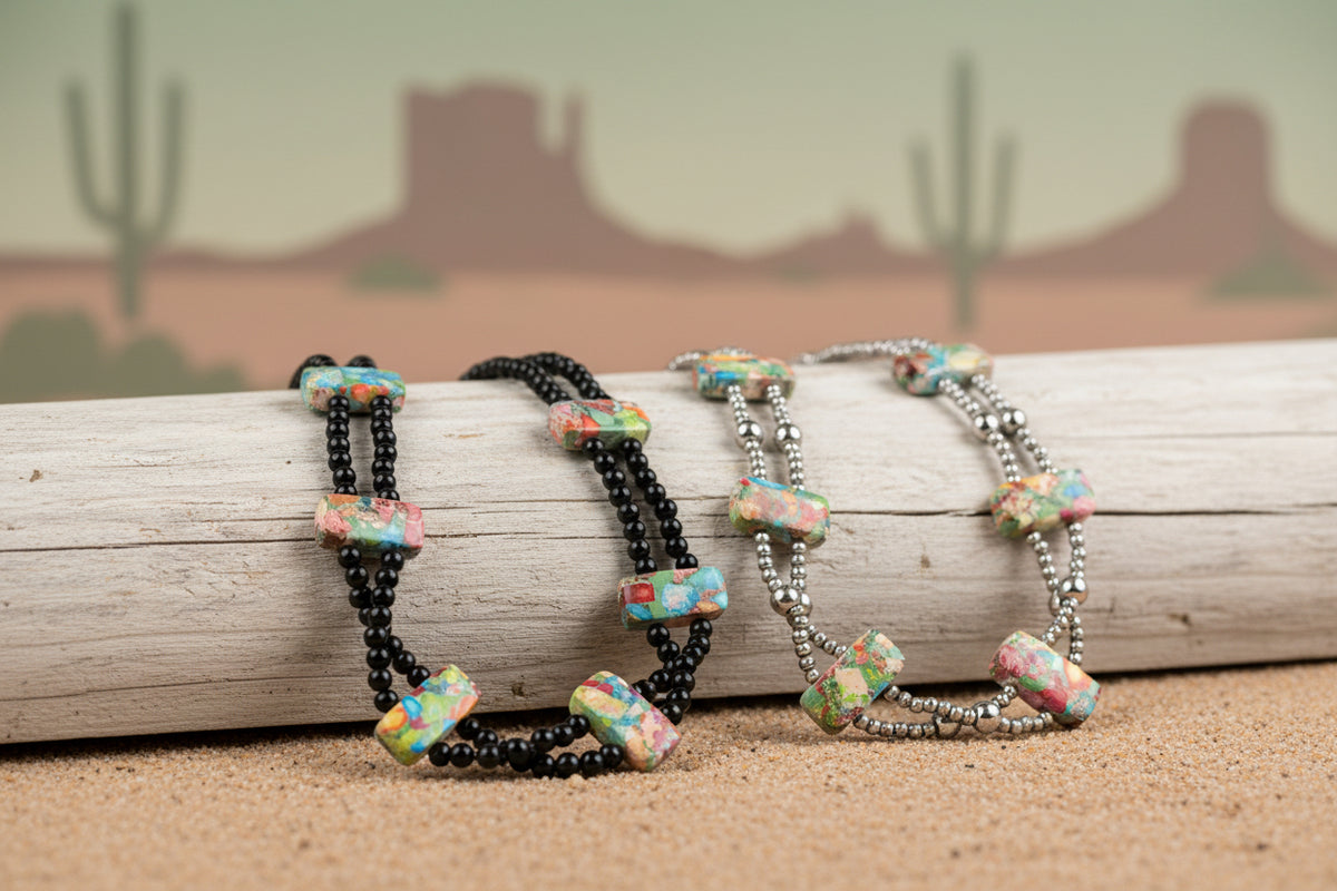 Sediment Double Strand Choker Necklace