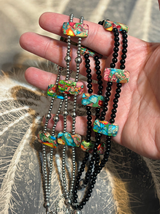 Sediment Double Strand Choker Necklace