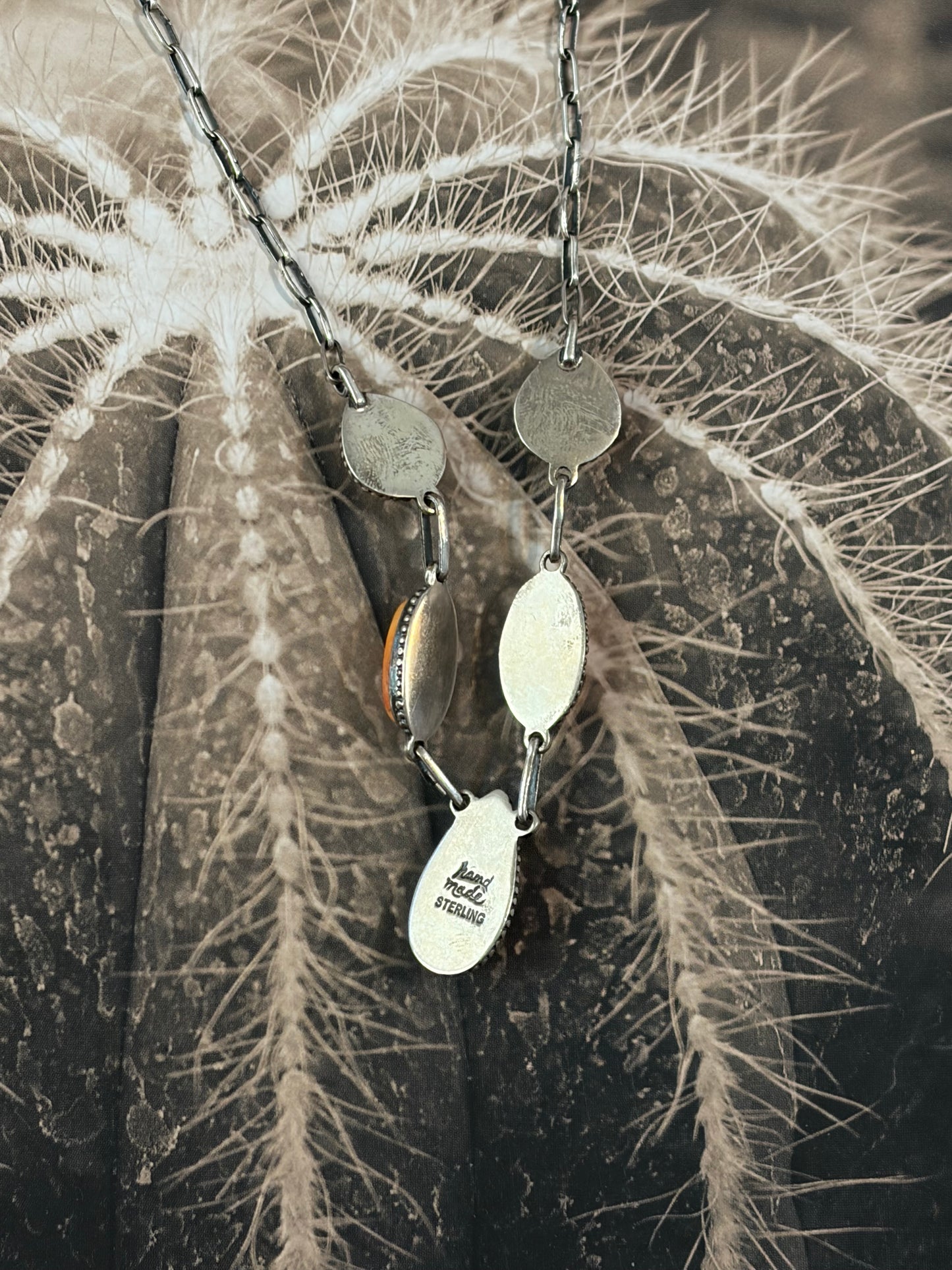 Handcrafted Orange Spiny Necklace