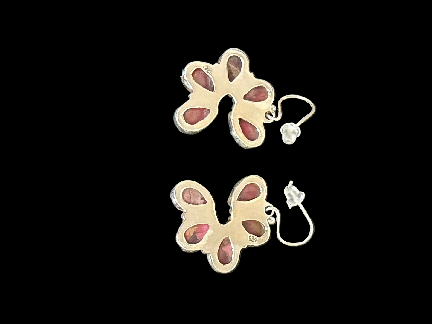 Red Dahlia Naja Style Earrings