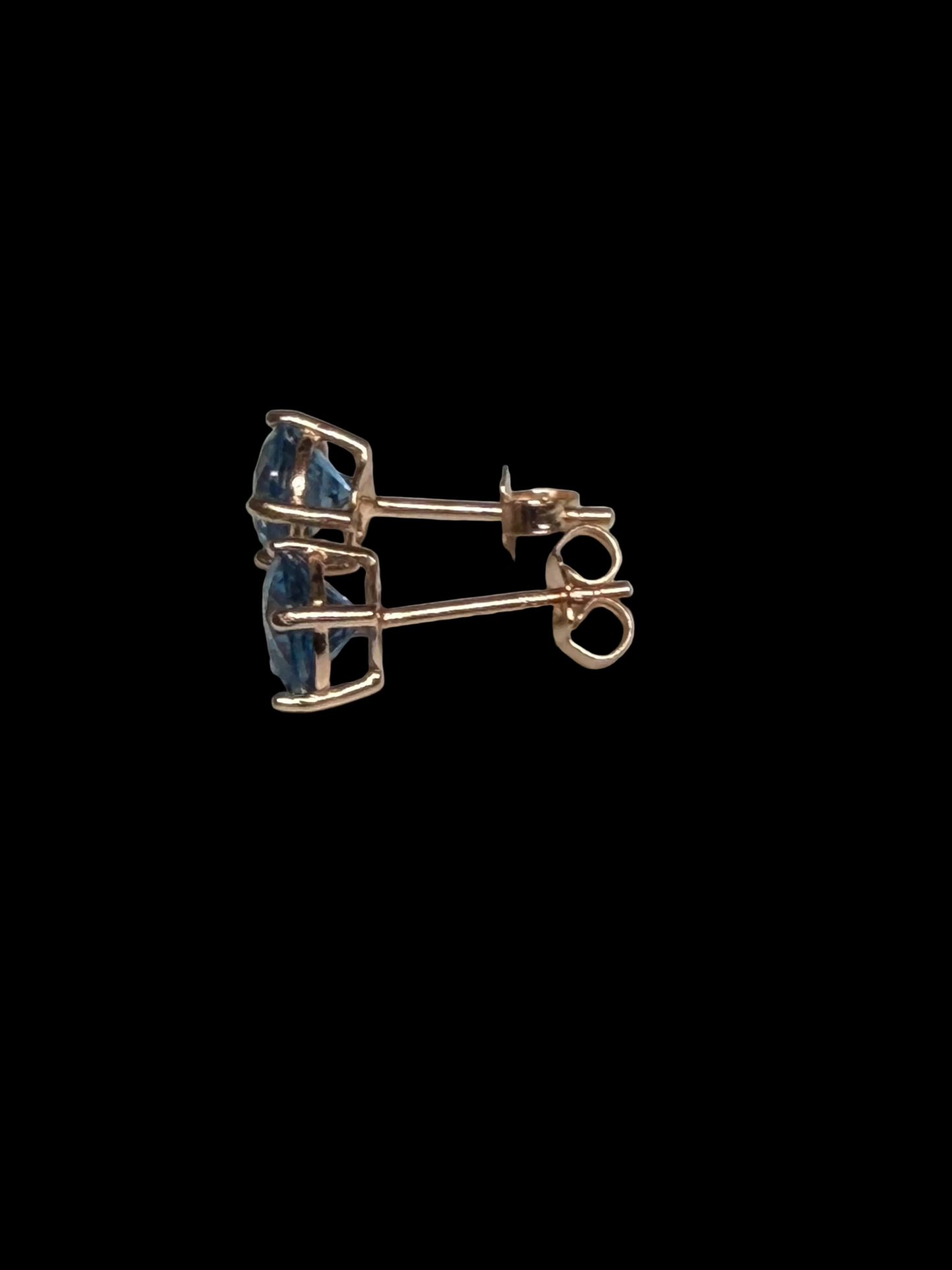 Prong Set London Blue Topaz Rose Gold Over Sterling