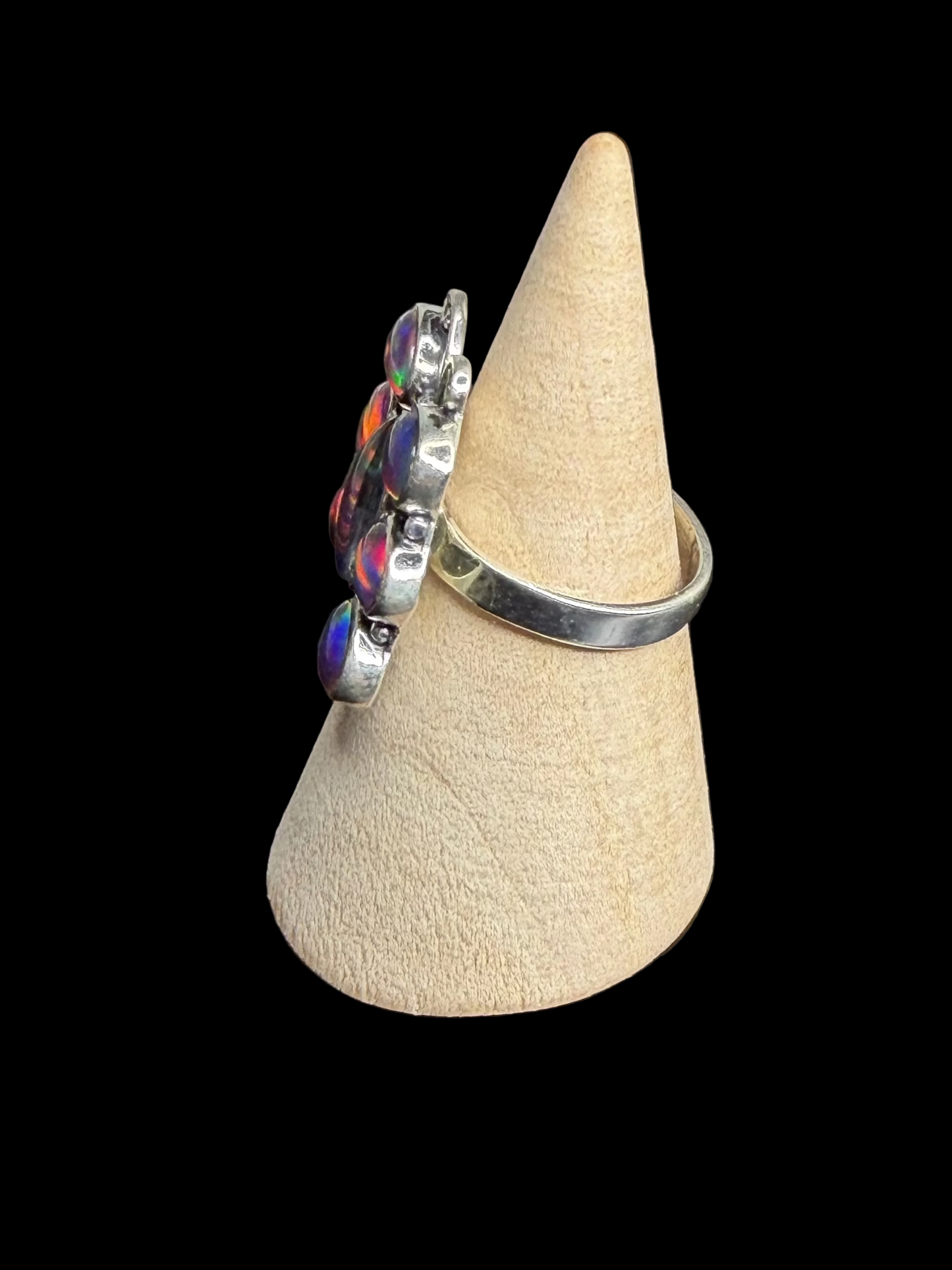 Aurora Opal Butterfly Ring - size 7