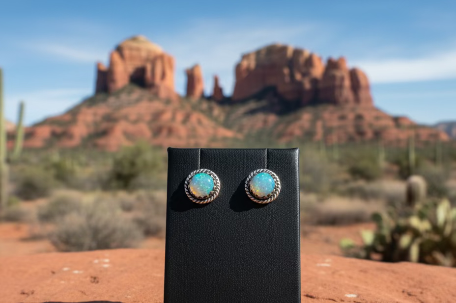 Handcrafted Opal Earrings