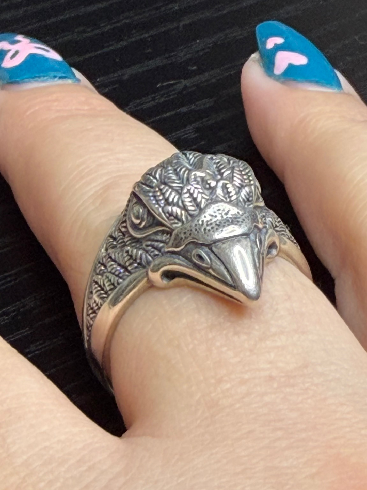 Sterling Silver Eagle Ring - size 12