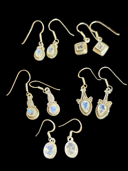 Everyday Moonstone Dangle Earrings
