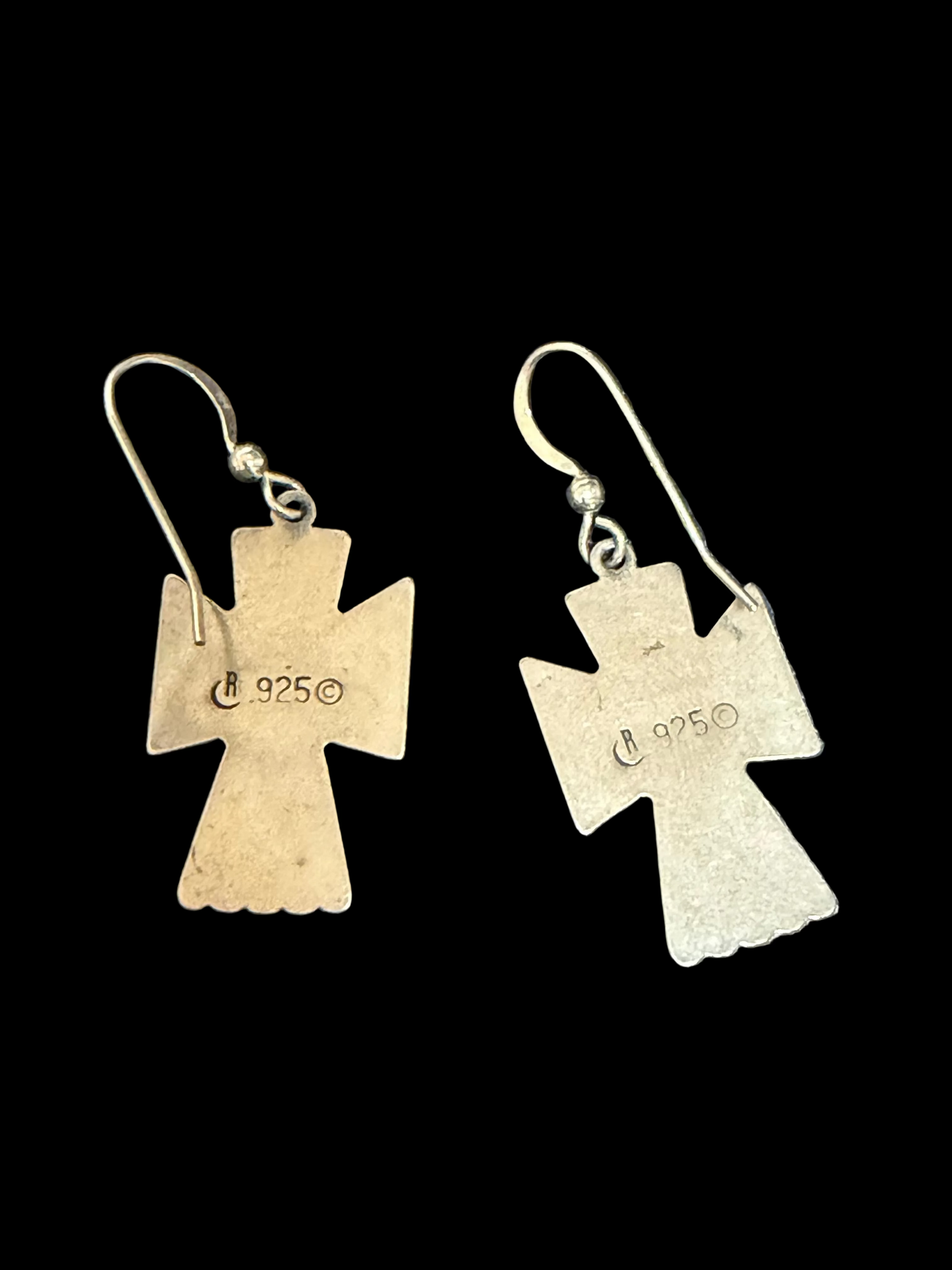 VTG Carolyn Pollack Angel & Turquoise Earrings