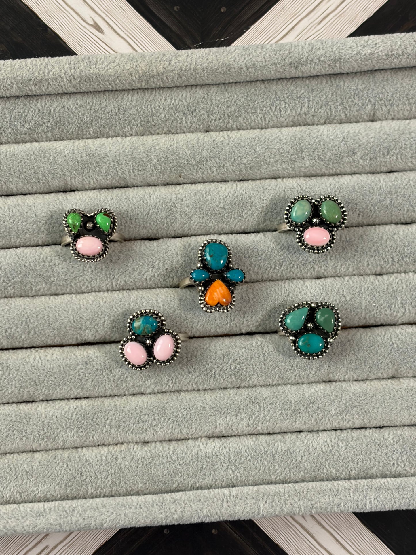 Handcrafted Multi-Stone Rings - Adjustable
