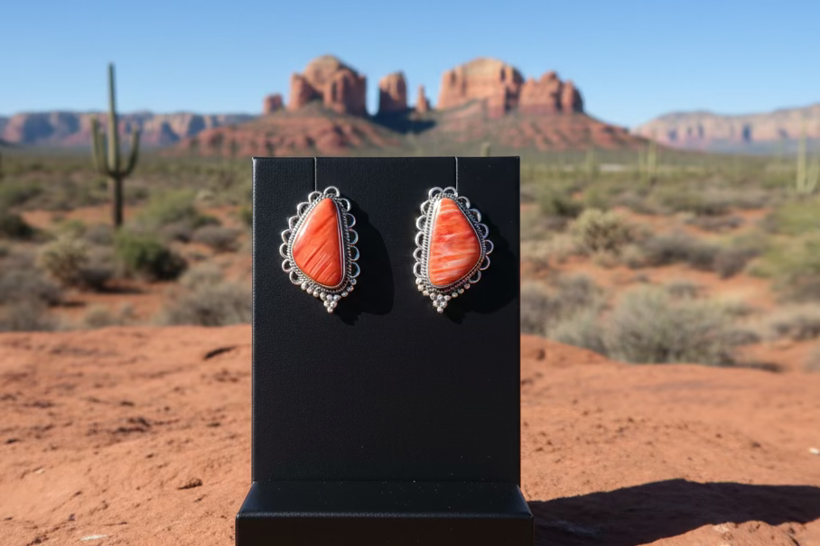 Spiny Oyster Statement Earrings