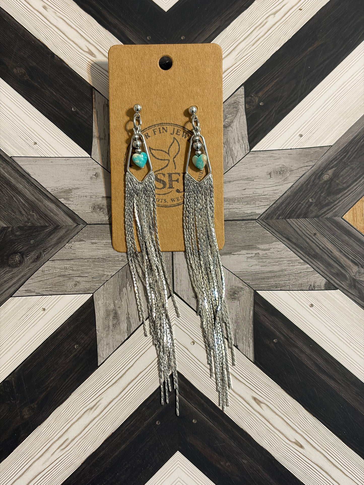 Turquoise & Tassel Earrings
