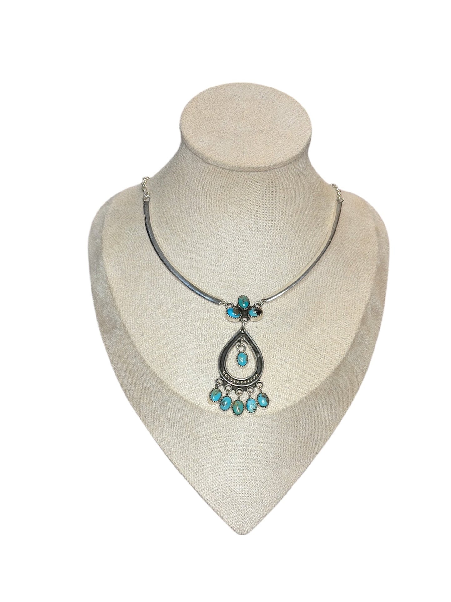 Natural Turquoise Statement Necklace