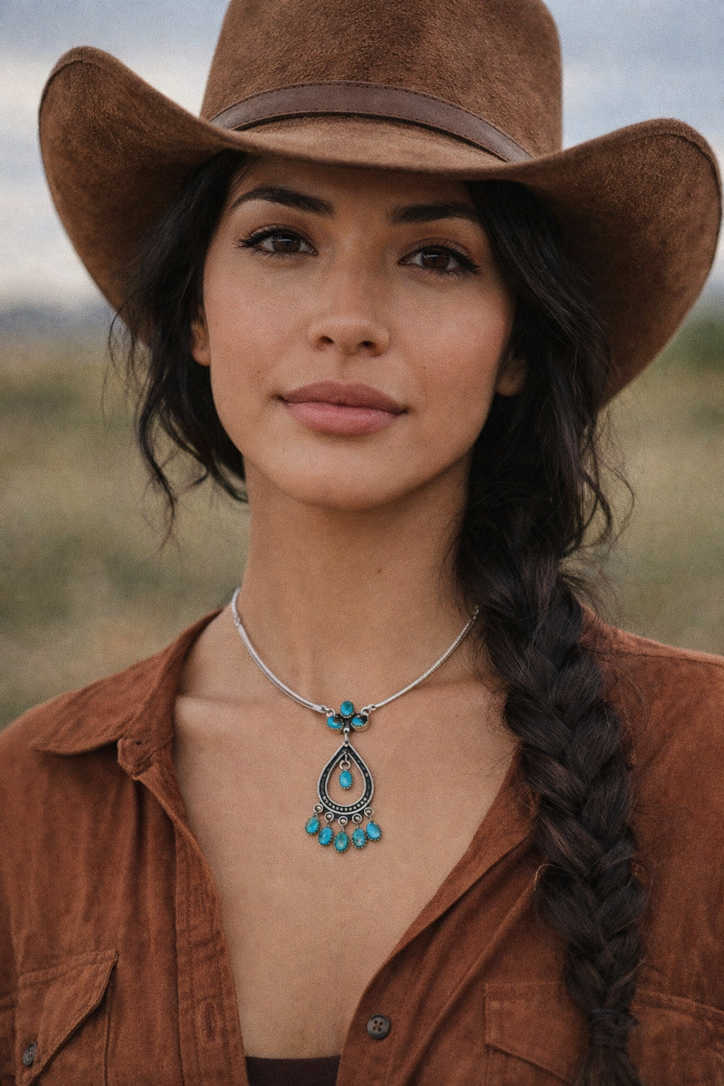 Natural Turquoise Statement Necklace