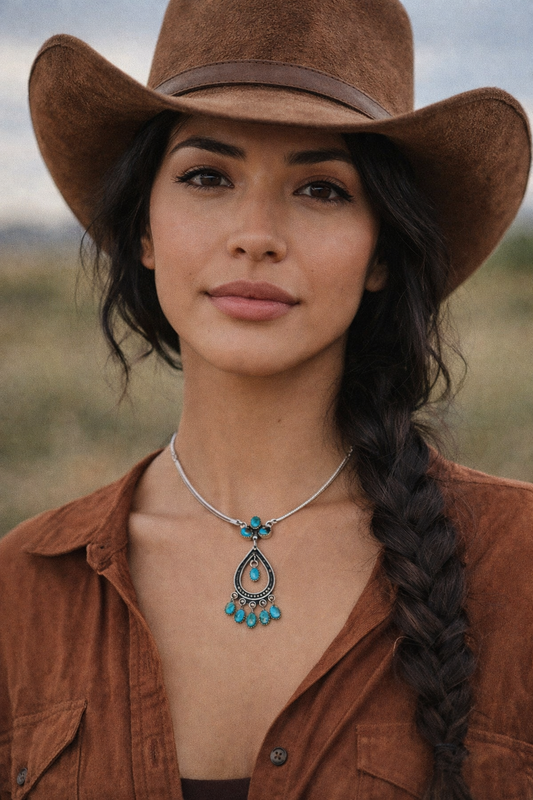 Natural Turquoise Statement Necklace