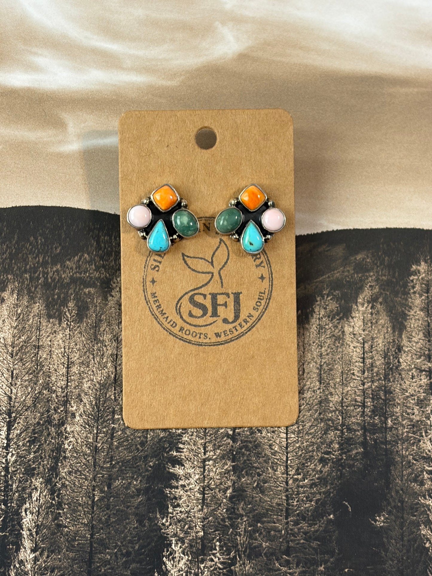 Handcrafted Multi-Stone Earrings