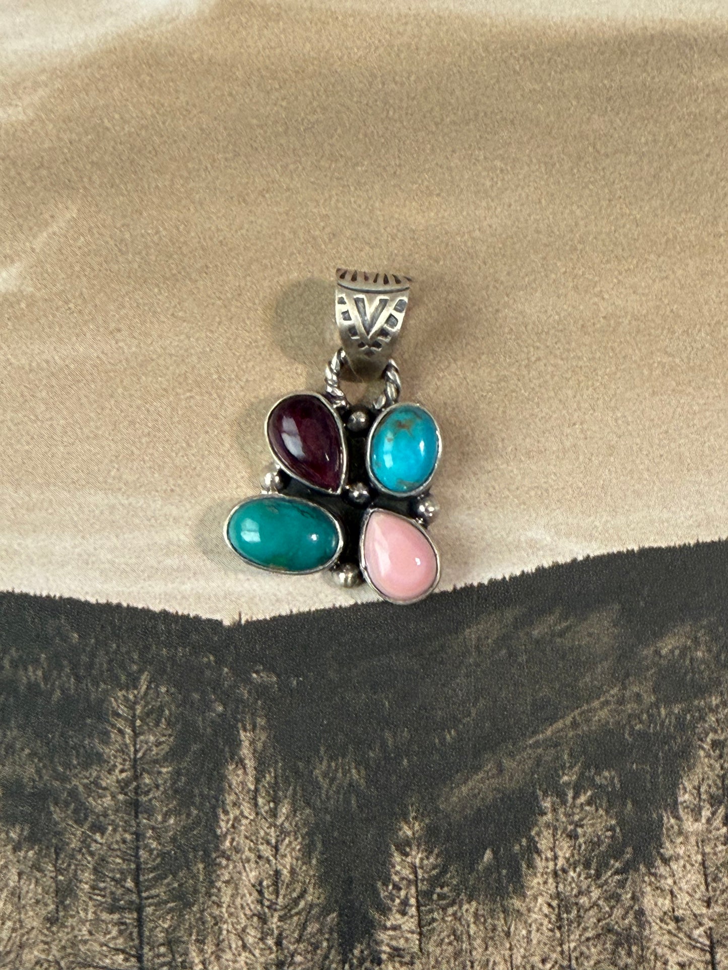 Handcrafted Multi-Stone Cluster Pendants