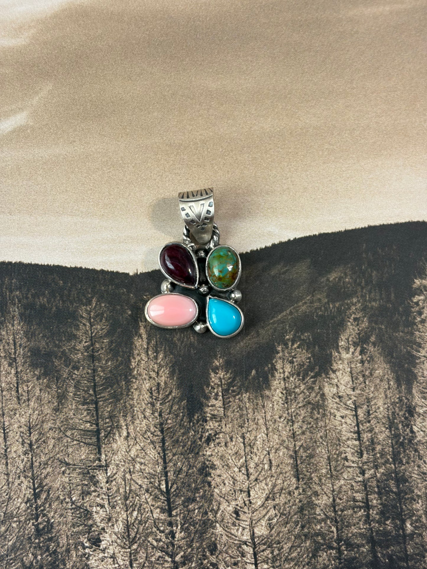 Handcrafted Multi-Stone Cluster Pendants