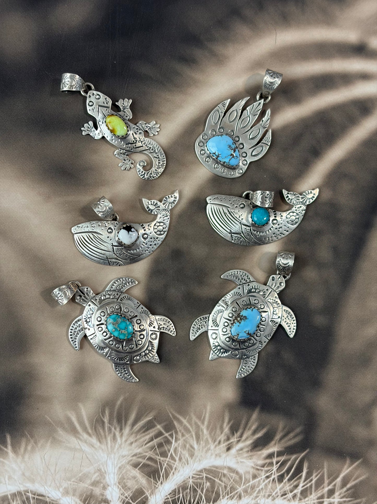 Premium Stone Wildlife Pendants