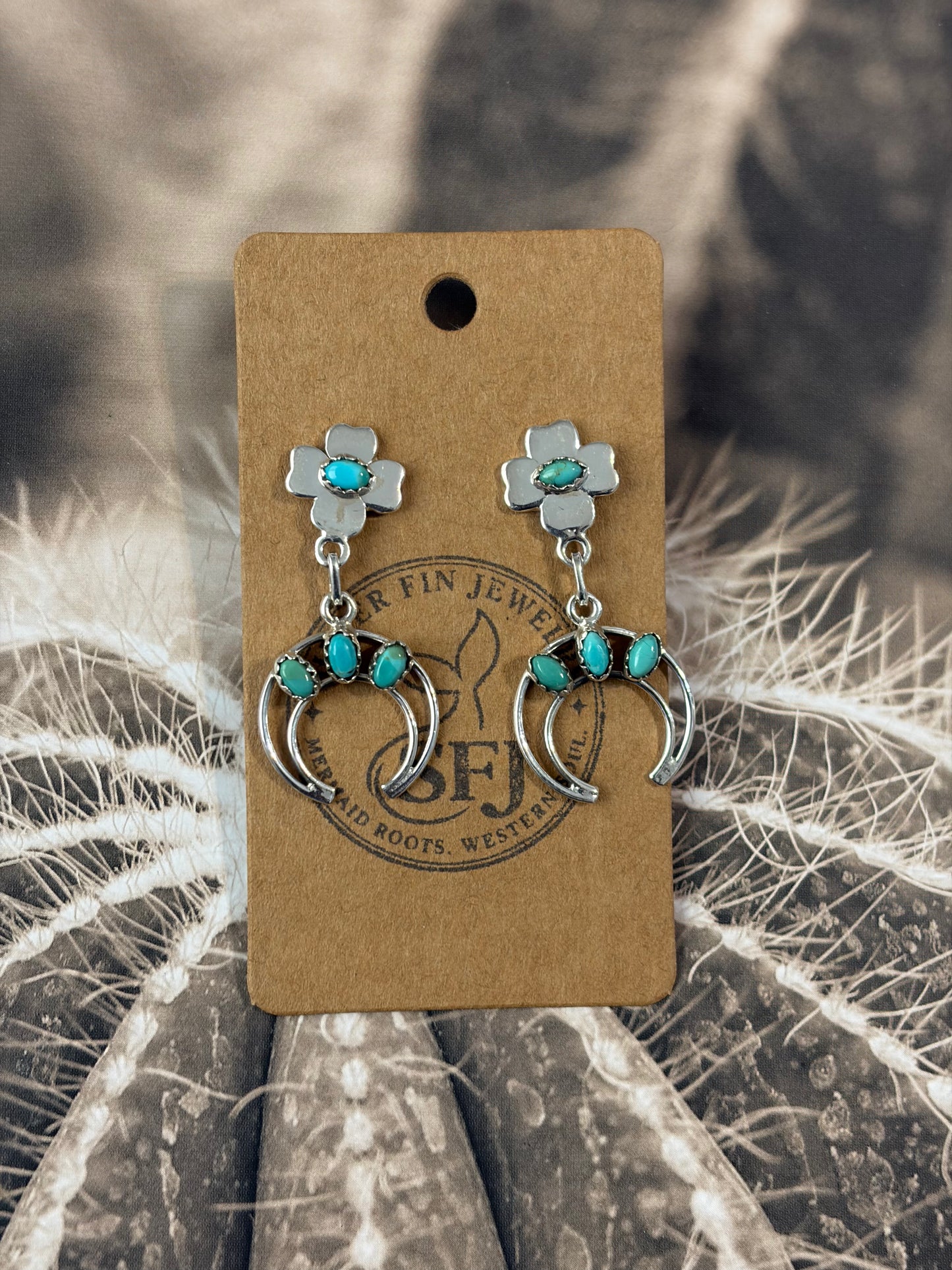 Turquoise Naja Drop Earrings