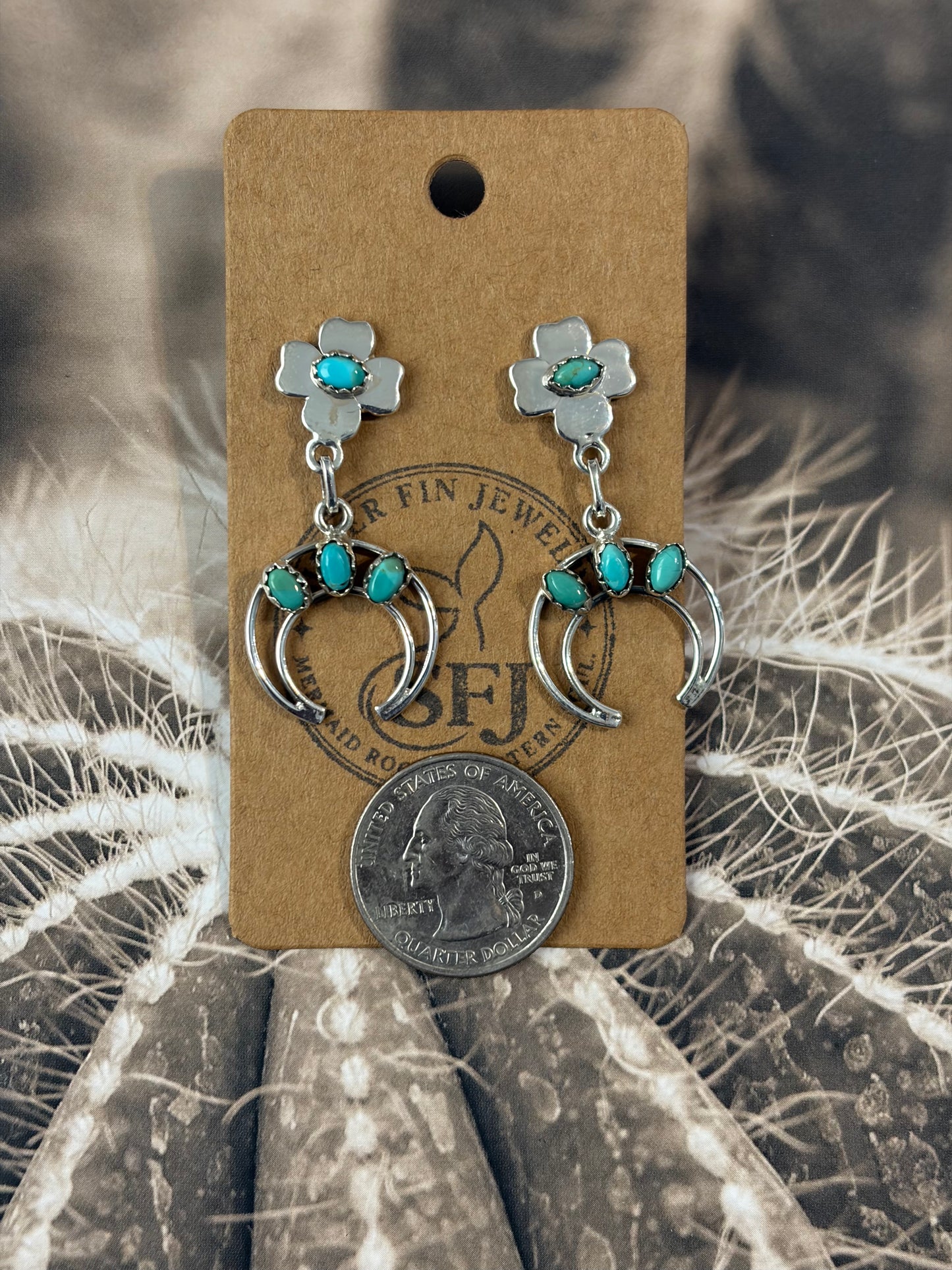 Turquoise Naja Drop Earrings