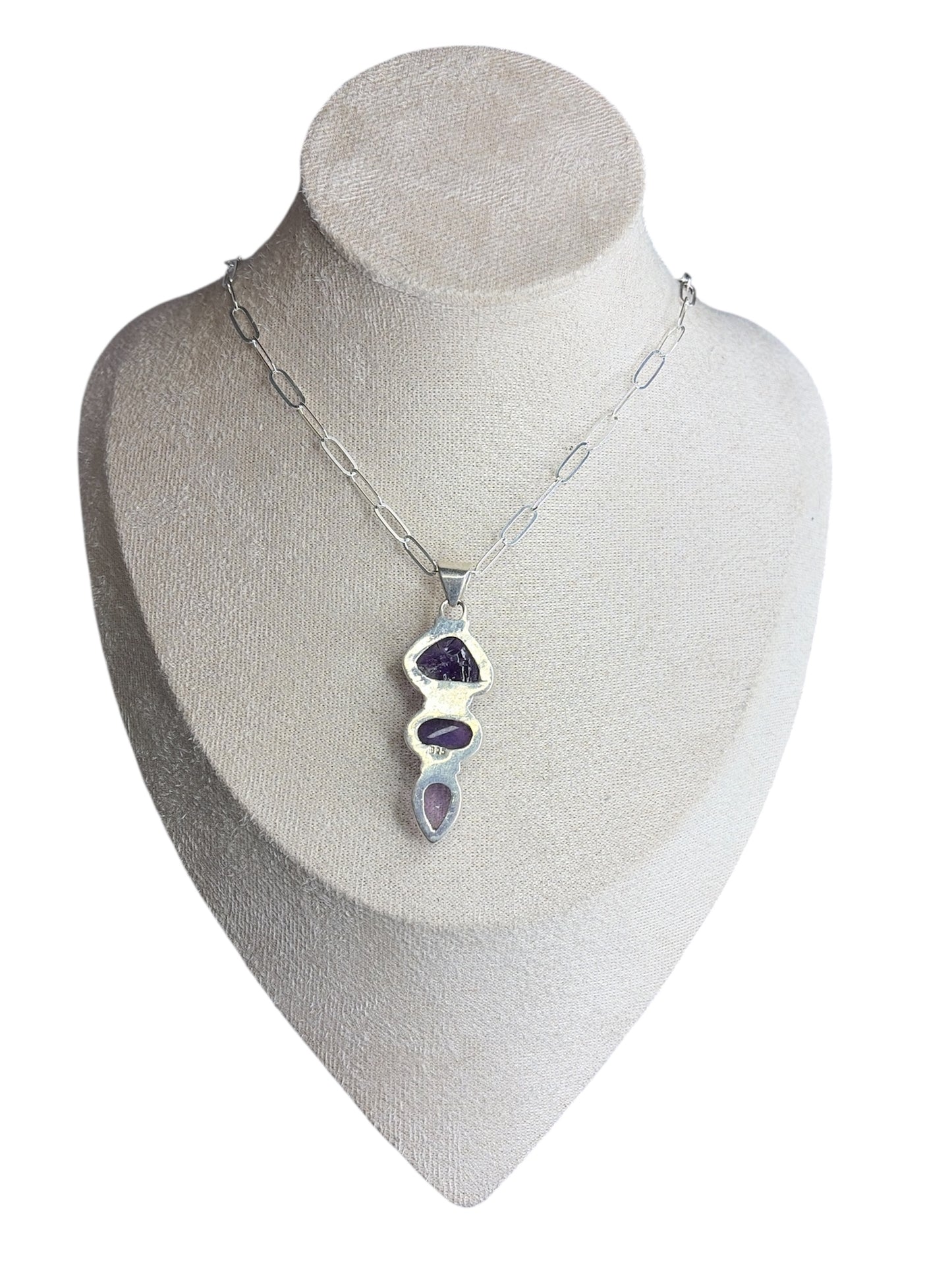 Triple Amethyst Pendant