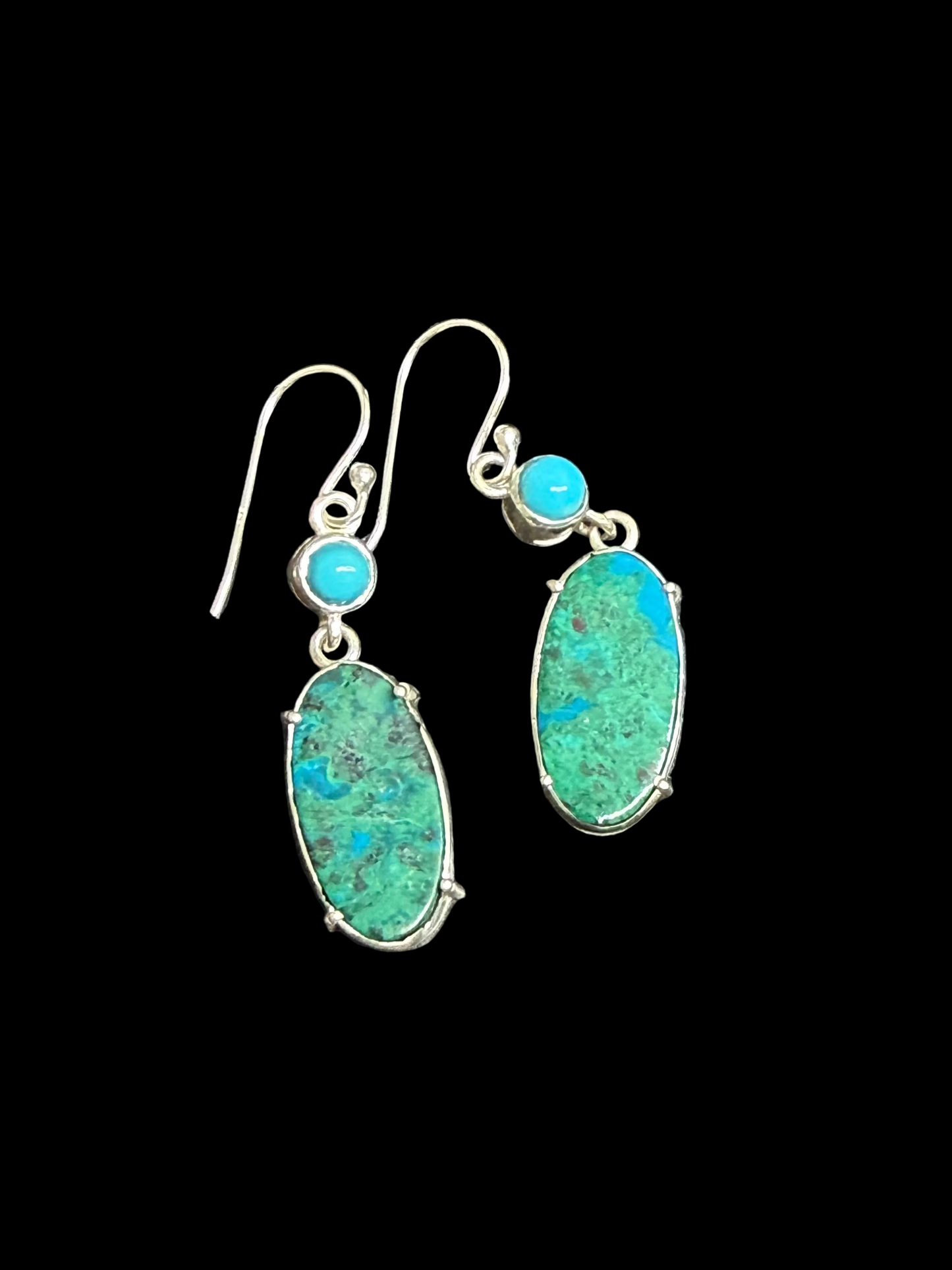 Chrysocolla & Turquoise Dangle Earrings