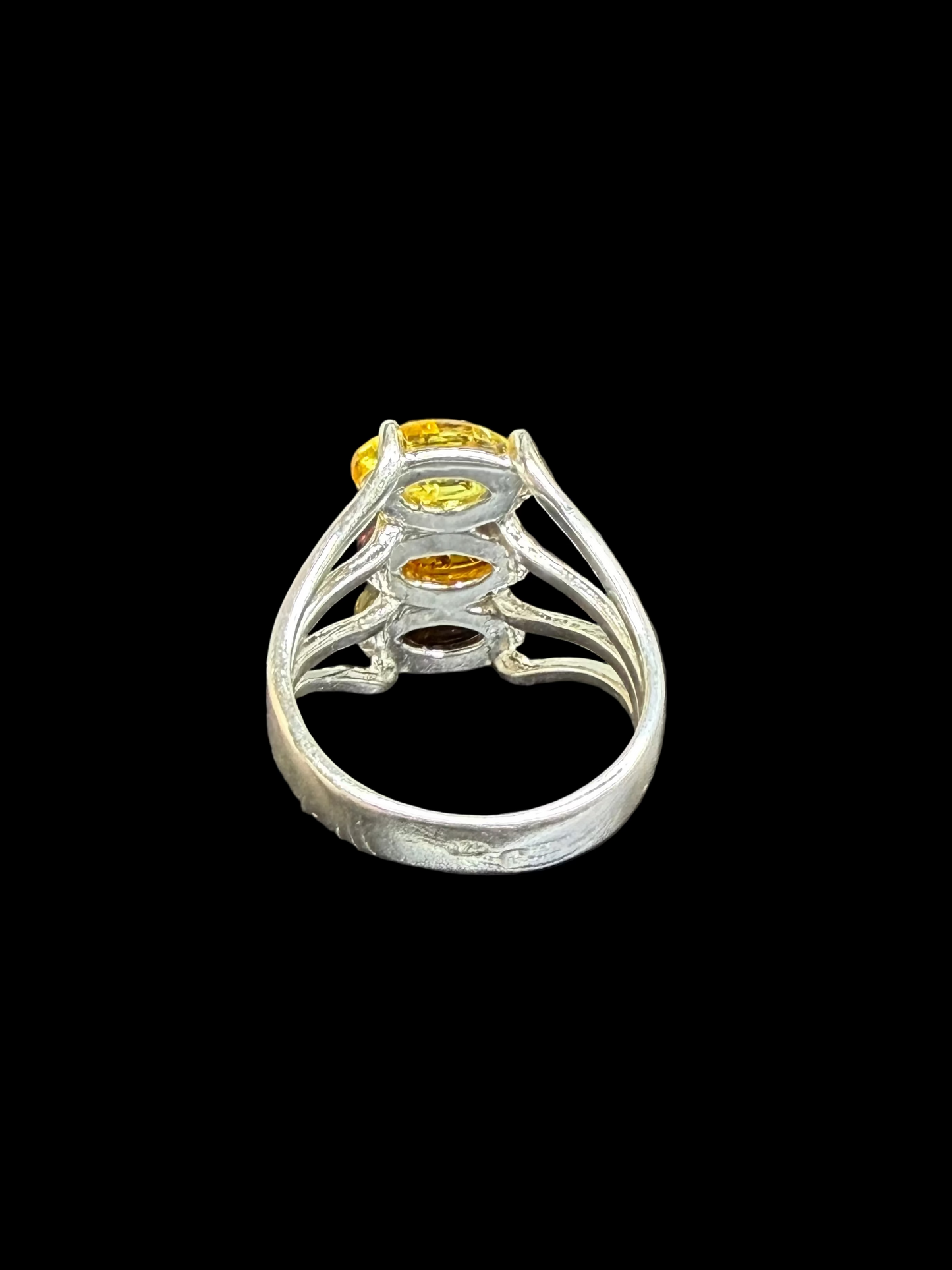 Triple Amber Ring - size 5.5