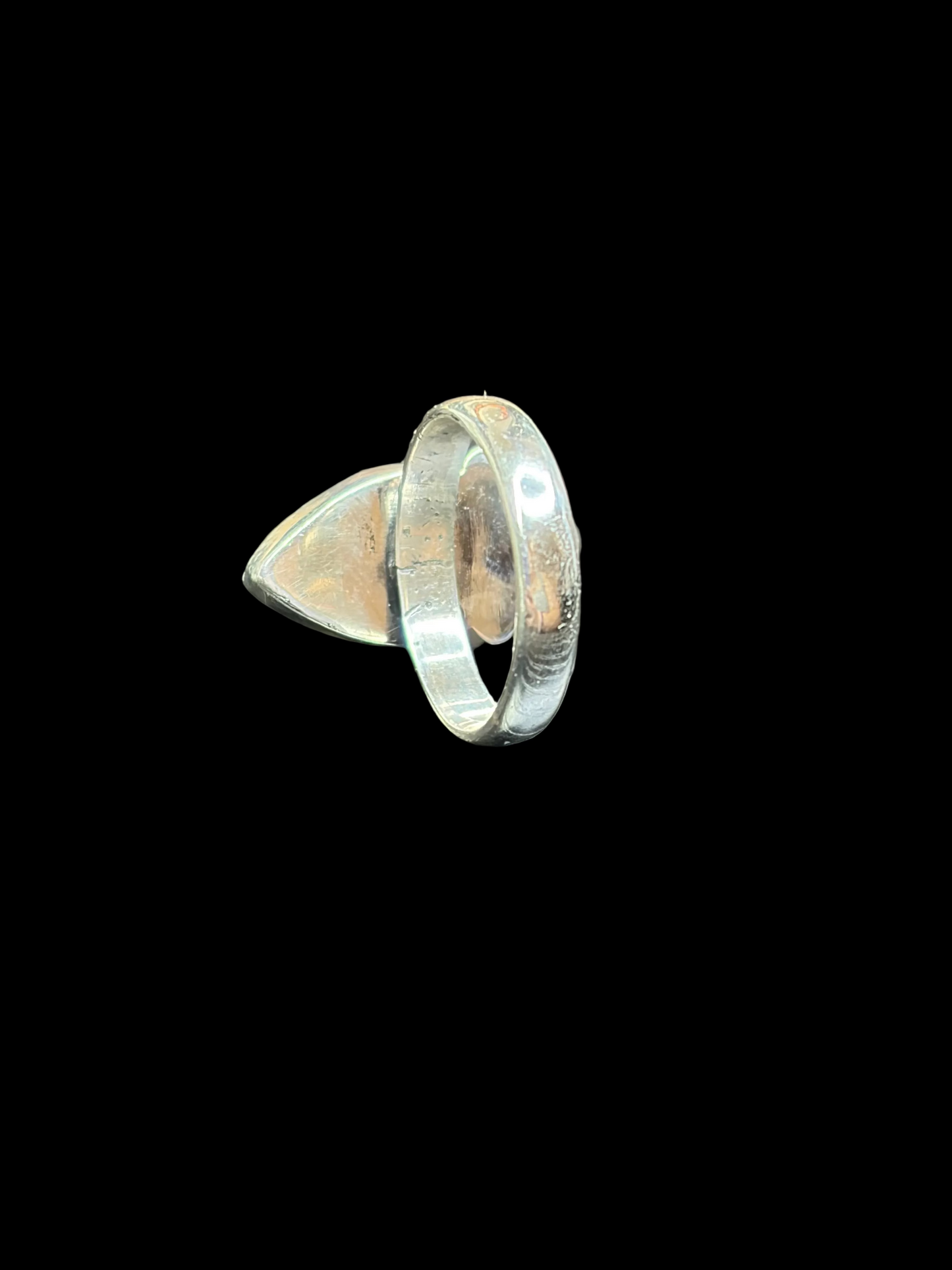 Handcrafted Kingman Turquoise Teardrop Ring - size 7