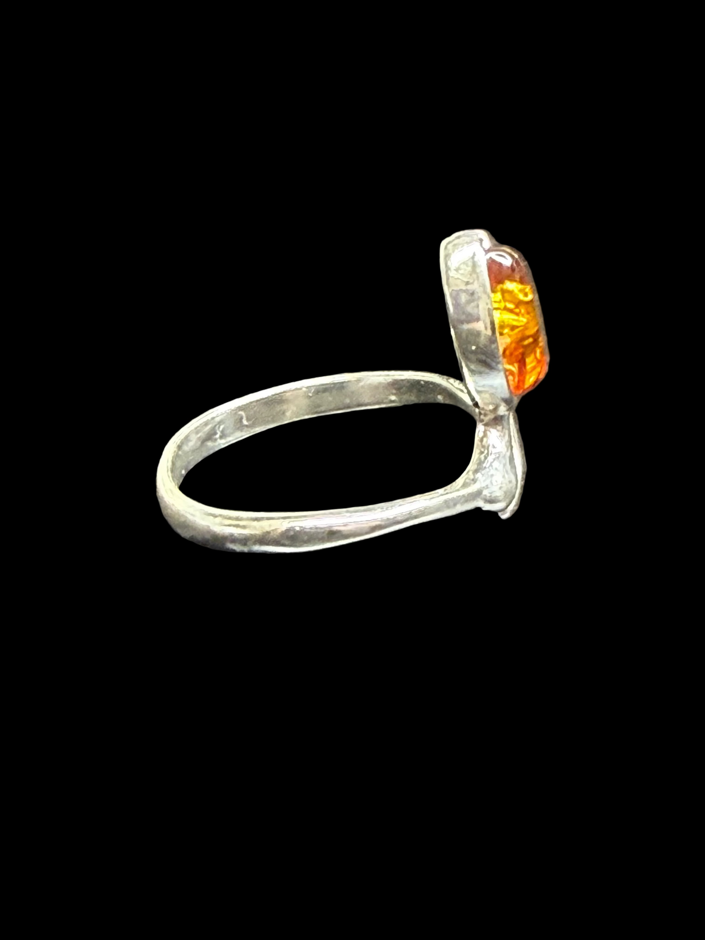 Double Amber Ring - size 6