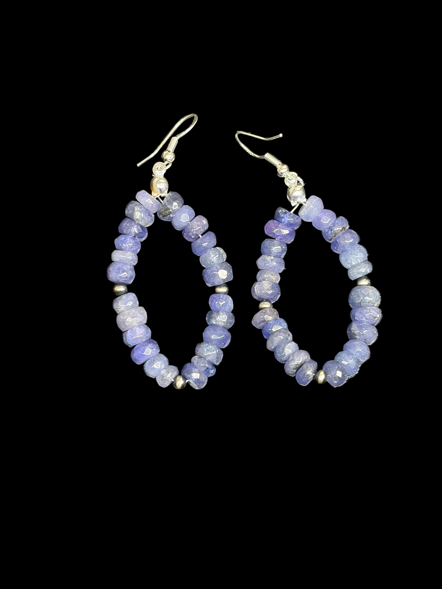 Hand-Strung Tanzanite & Desert Pearl Earrings
