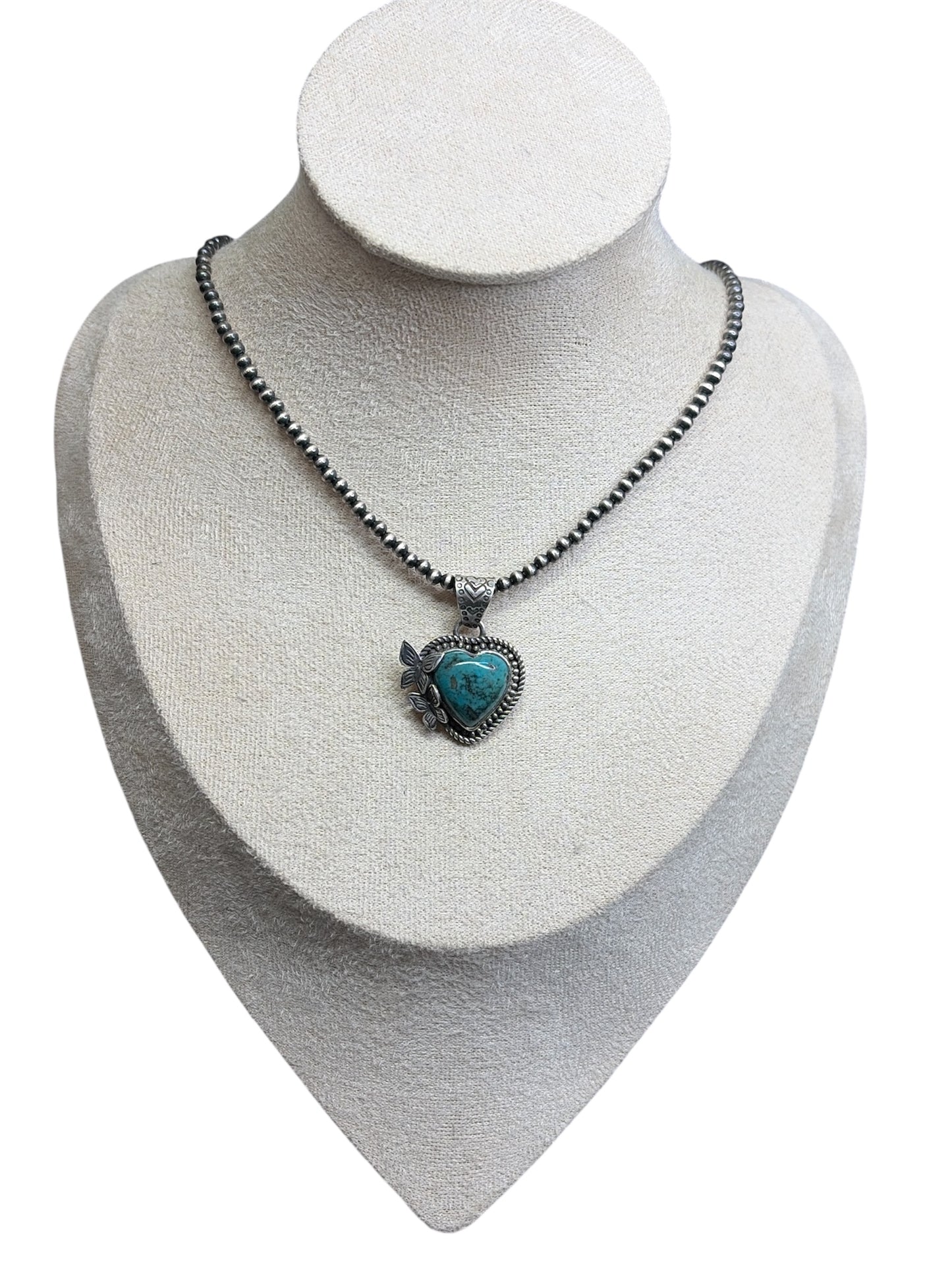 Handcrafted Kingman Turquoise & Butterfly Pendant