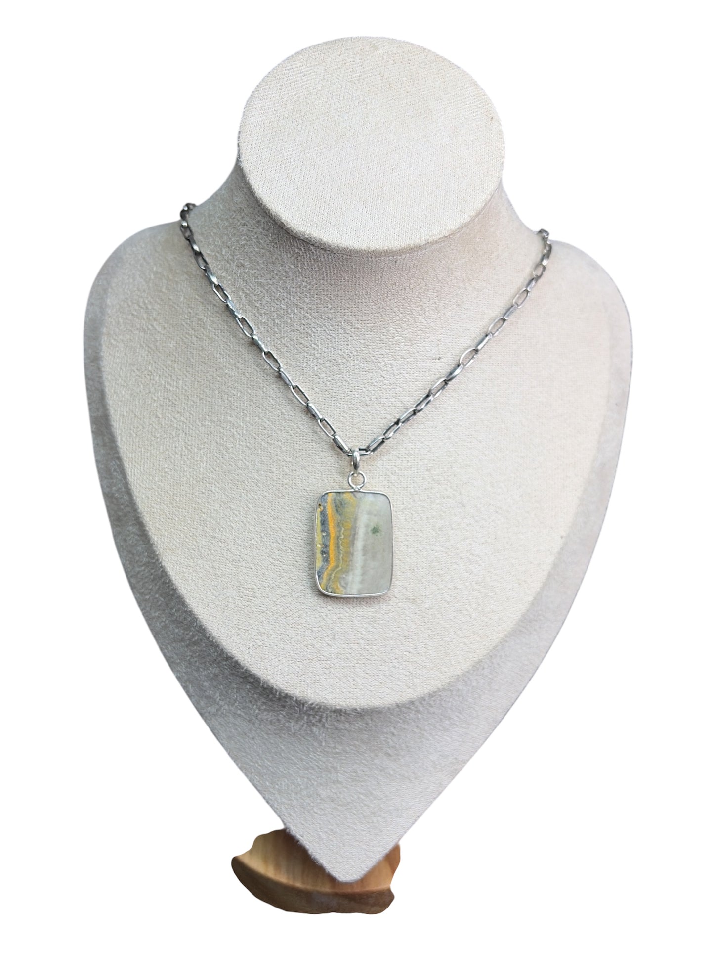 Bumblebee Jasper Pendant (square)