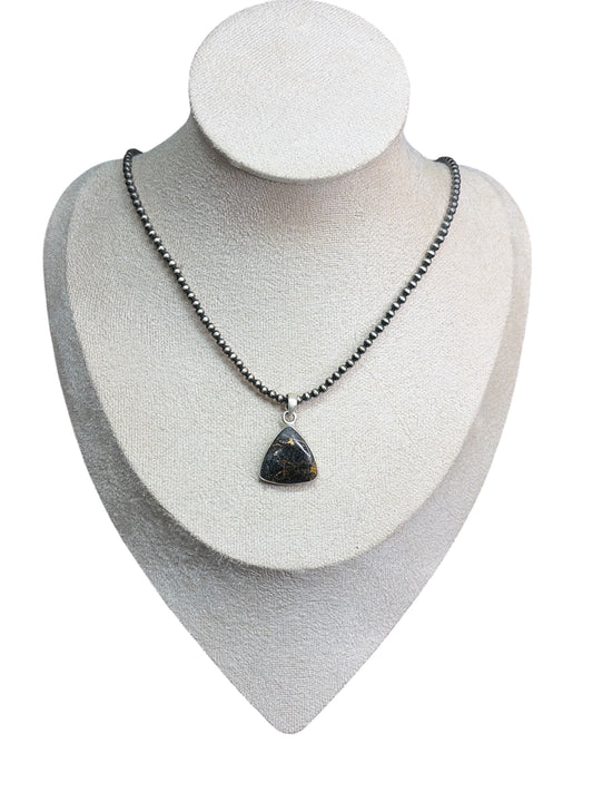 Black Jack Turquoise Pendant