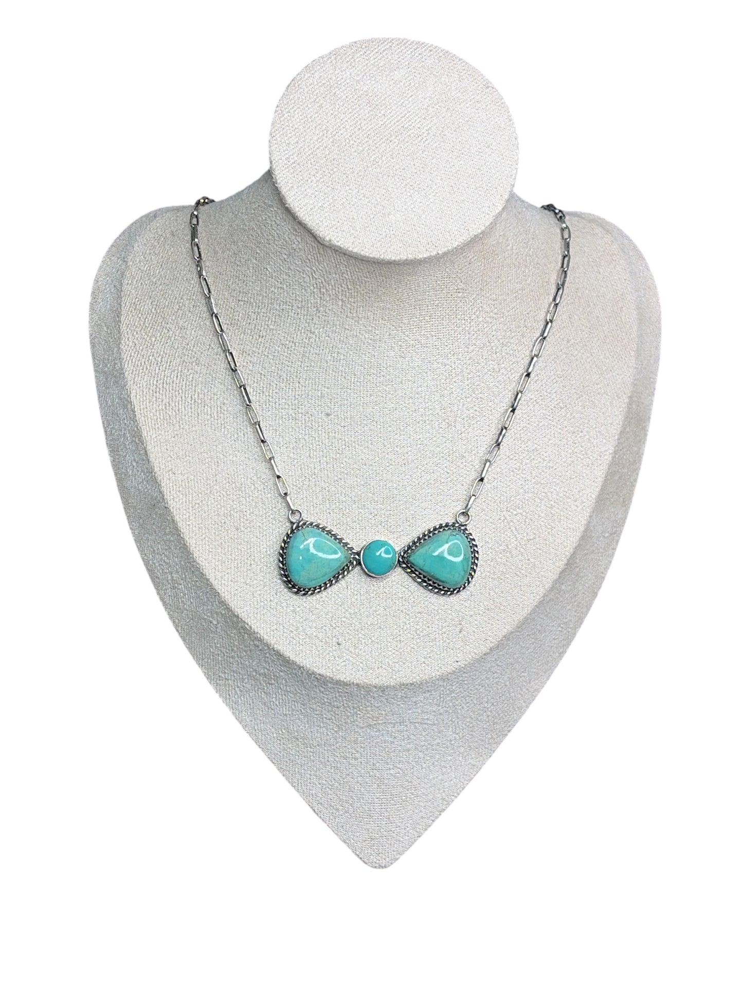 The Bow Necklace Handcrafted Kingman Turquoise