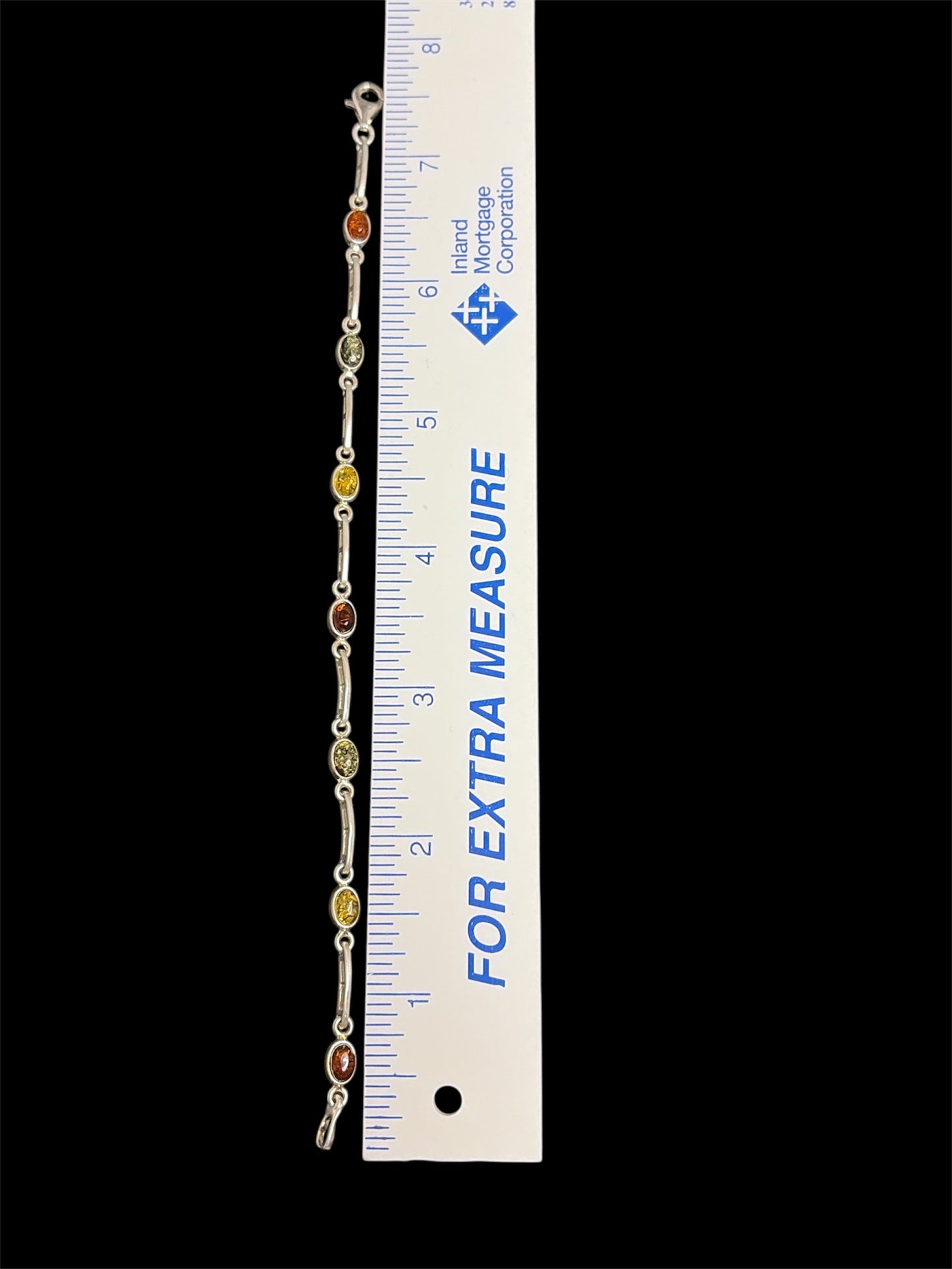 Multi-Amber Sterling Bracelet