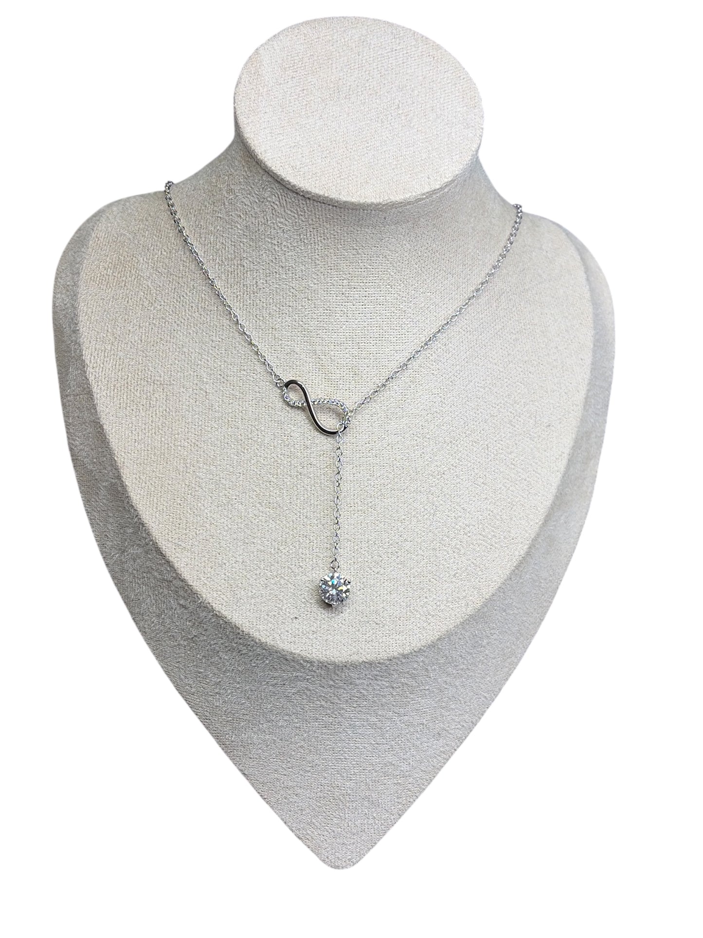 2.1ct Moissanite Infinity Necklace