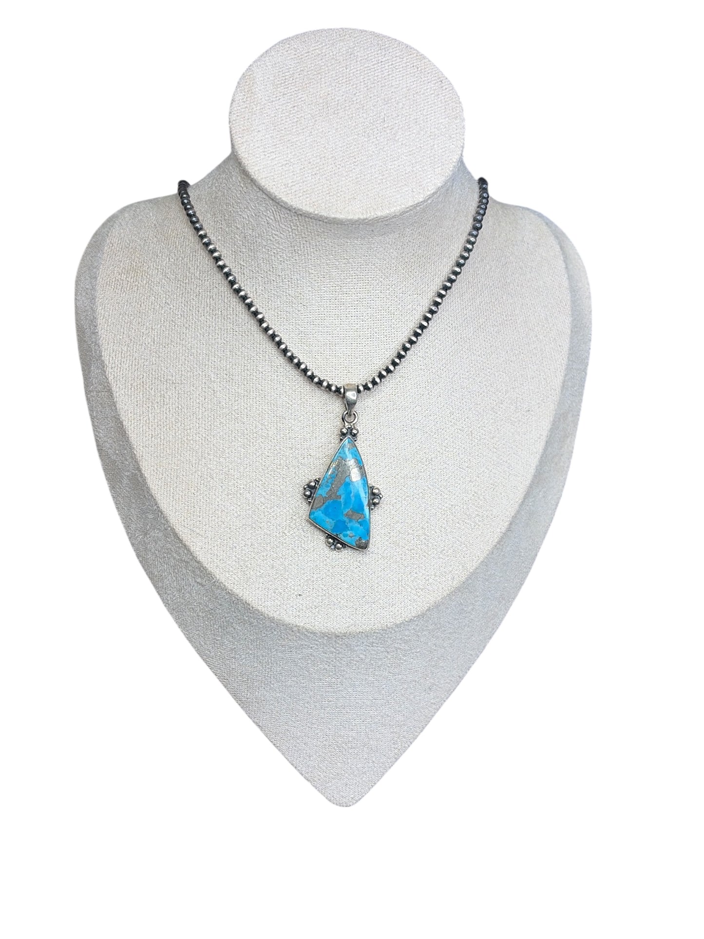 Turquoise With Pyrite Pendant